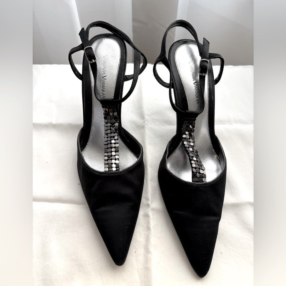 Varsavia Viamara satin slingbacks